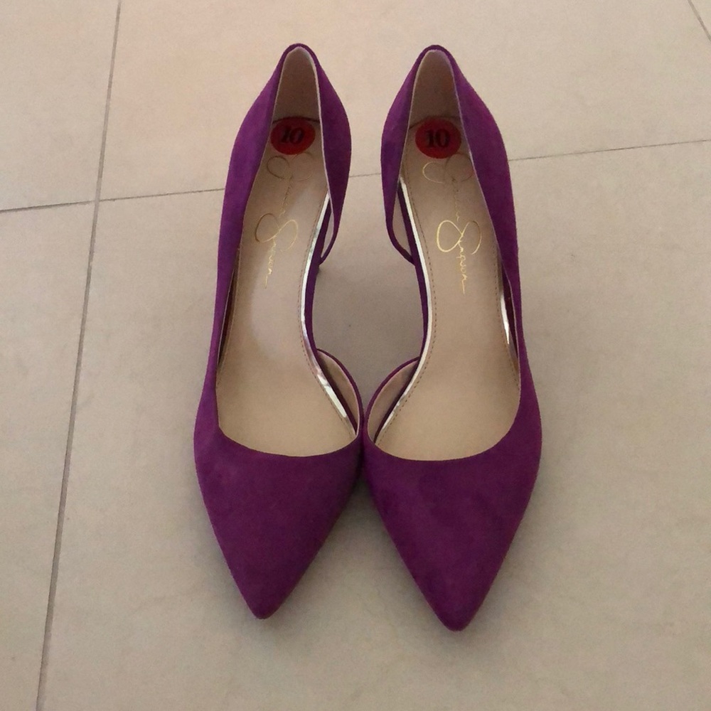 Purple Suede Jessica Simpson Heels - Size 10